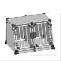 Pet Cage Dogs cat Travel Porte-bagages en métal à double porte